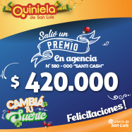 ¡Salió un premio de Quiniela en San Luis!